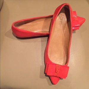 JCREW Coral Patent Leather Ballet Flats